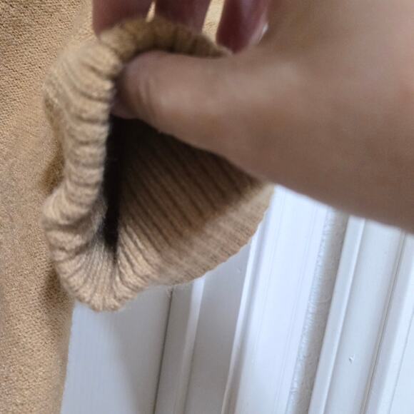 Rokoko Camel Knit Short Sleeve Sweater Polo Collar Women’s Small - Picture 6 of 8